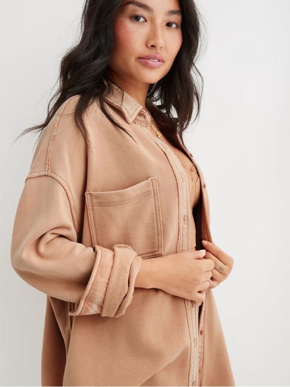 Aerie LumberJane Fleece Shirt Size Medium